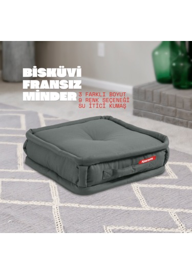 Xpermate Bisküvi Minder Petek Önü Fransız 45x45x14 Antrasit