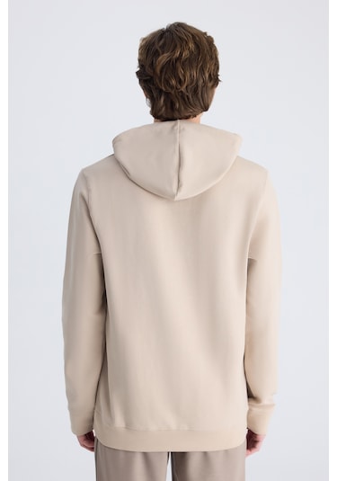 Twn Slim Fit Bej Düz Örgü Pamuklu Sweatshirt 5ece247020042 Bej