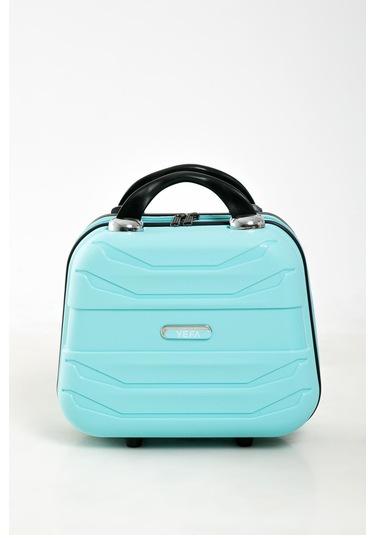 Yefa Pp Polipropilen Kırılmaz Büyük & Makyaj Boy 2'li Valiz Seti Su Yeşili