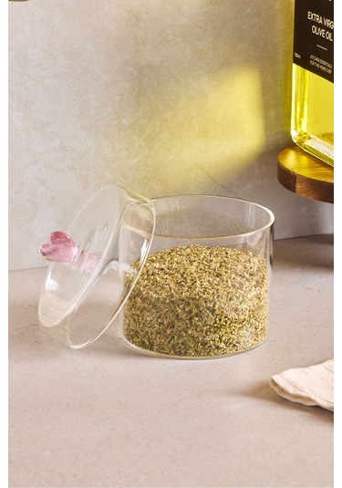 Hearts 450 Ml Borosilikat Cam Kavanoz 10x8 Cm Seffaf Şeffaf