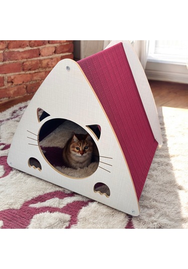 Ed Pet Dizayn Efes Kedi Köpek Evi . Şık Tasarım Coton Vizör