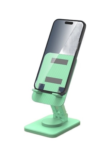 Joyhub 360 Derece Dönebilen Ve Katlanabilir Cep Telefonu Masaüstü Aparatı Fıstık Yeşili Vantuzlu
