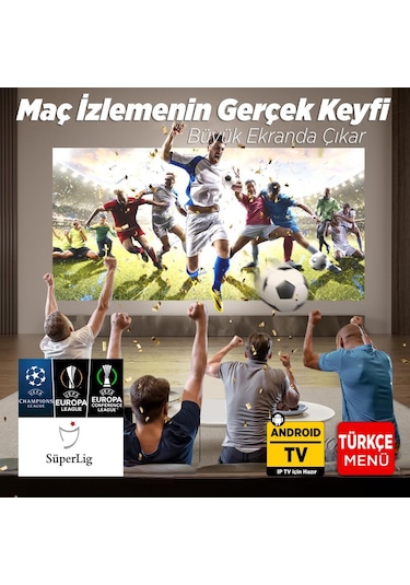 Vankyo Leisure L470A Android TV 1080P Destekli 6G Wi-Fi + Bluetooth 5.2 Projeksiyon Cihazı Beyaz