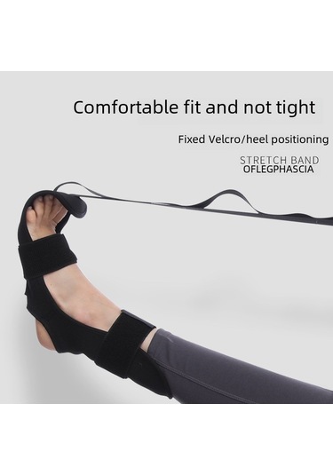 Qingmipy Siyah Rehabilitasyon Bantı: Ayak Bileği Düzeltme, Tendon Geliştirme, Felç Ve Yoga Esneklik Egzersizleri İçin Egzersiz Aleti
