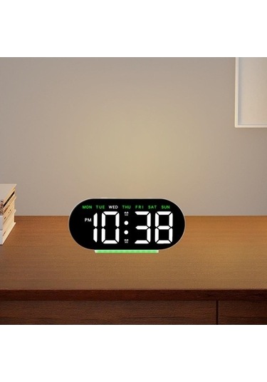 Trendooze Yeşil Suntek Saati Saat Masa Işık Elektronik Dijital Çalar 12/24h Vg