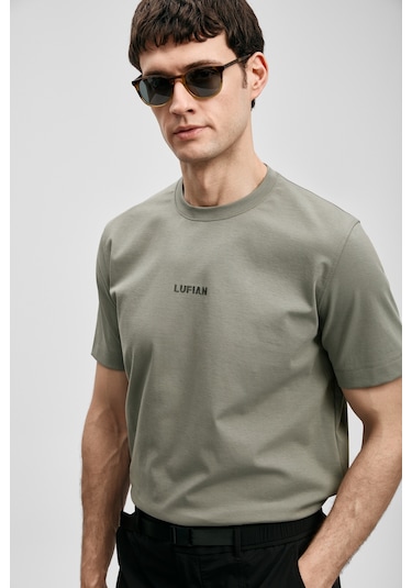 Lufian Marcus Modern Grafik T- Shirt Yeşil Yeşil 111020322100600 Yeşil