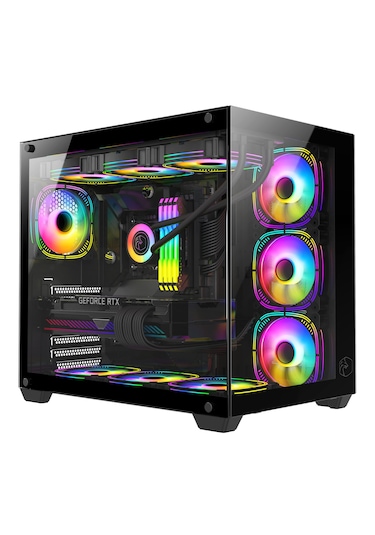 Gametech Prime V2 Tuş Kontrollü Rgb 7x120mm Fan Bilgisayar Kasası