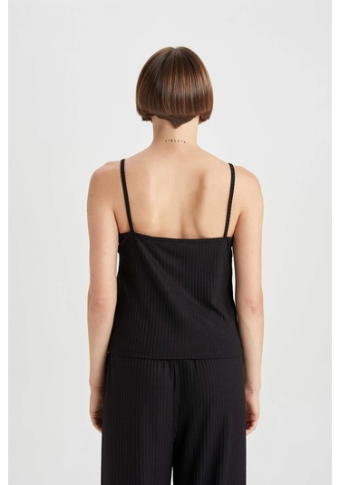 DeFacto Regular Fit Askılı Casual Pijama Üstü-Fall in Love B6560AX23AUBK81