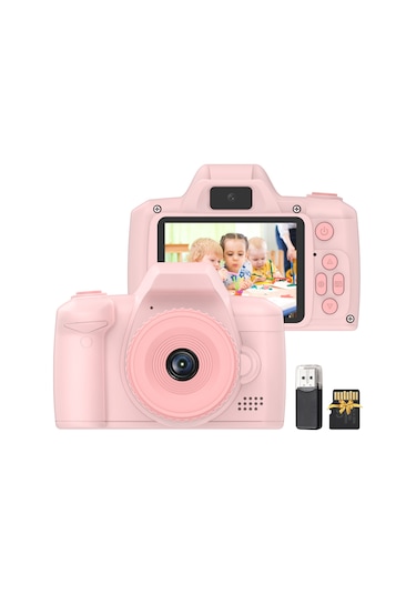 Vkemall Kız Çocukları İçin Pembe Dijital Kamera - 48mp Çift Kamerayla Fotoğraf Çekme, 1080p Video Kaydı, Oyun Ve Müzik Oynatma Fonksiyonları, 2.4" Ips Ekran, 32gb Hafıza Kartı Ve Okuyucu Dahil Vkemall Kız Çocukları İçin Pembe Dijital Kamera - 48mp Çift Kamerayla Fotoğraf Çekme, 1080p Video Kaydı, Oyun Ve Müzik Oynatma Fonksiyonları, 2.4" Ips Ekran, 32gb Hafıza Kartı Ve Okuyucu Dahil