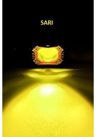 Motosiklet Çok Modlu Lazer Led Sis Farı 2 Adet Çift Renk Beyaz Sarı Ultra Güçlü Sis Farı