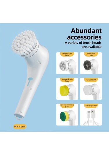 Createtech Temizleme Tam Su Springsun Pil Lityum İşlevli Ipx7 Gövde Geçirmez Fırçası Fırça Elektrikli Dahili Çok Başlığı 5 Ou