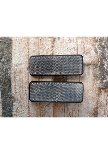 Motosiklet Uyumlu Reflektör Dikdörtgen Beyaz 3.5cm X 9cm