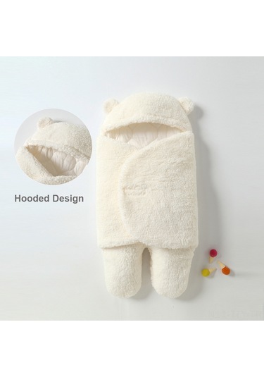 Dianziye Bebek Kışlık Kalın Sherpa Uyku Tulumu - Ayak Bölmeli, Pamuklu Polyester, Kahverengi, M Bedeni 0-3 Ay Haki