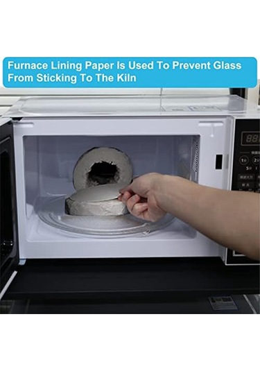 Kendin Yap Cam Füzyon El Sanatları İçin 100 Adet Mikrodalgaya Uygun Yuvarlak Kağıt