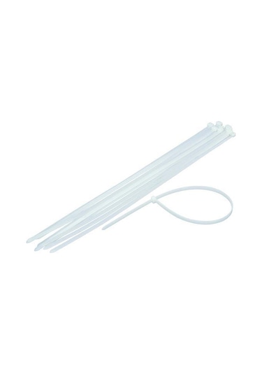 Kupa Plastik Cırt Kelepçe Beyaz 3.6 X 200 Mm. - 100 Adet