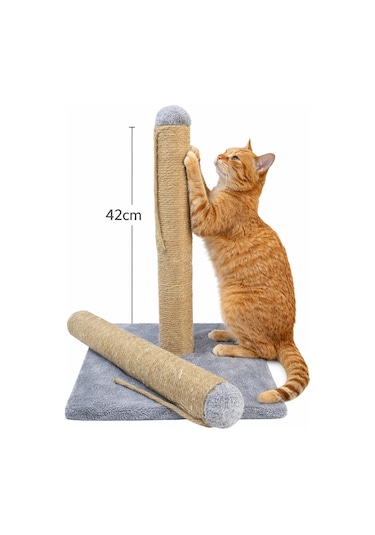 Gri Kedi Tırmalama Tahtası Yedek Borulu-42cm