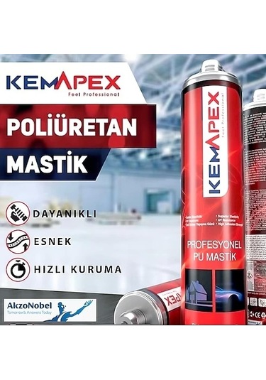 KEMAPEX PU MASTİK SİYAH 280 ML Siyah Siyah