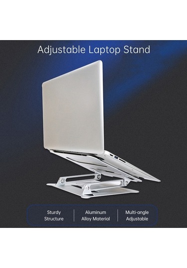 Pazly Dizüstü Bilgisayar Standı, Ayarlanabilir, Taşınabilir, Alüminyum, Kaymaz, Katlanır Stand