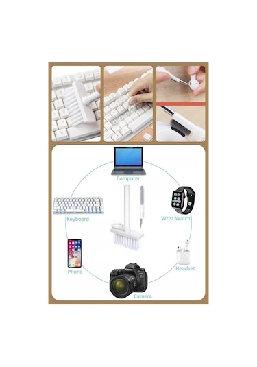 5 Fonksiyonlu Profesyonel Klavye Airports Kamera Kulaklık Temizleme Kiti Gamer Temizlik Seti