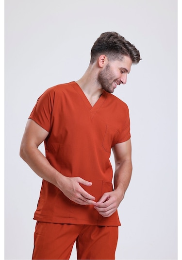 Likralı Üniforma Unisex Kiremit