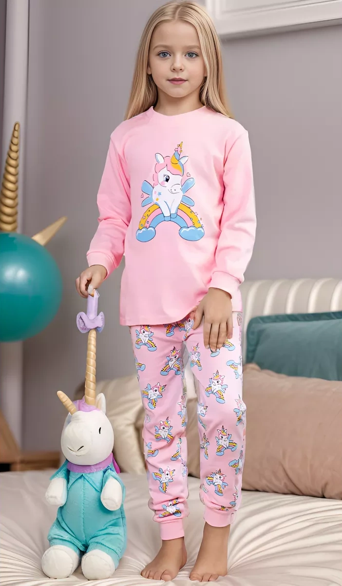 Bambooland Çocuk Pijama Takımı Pantolonlu Pamuk 172910168 Pembe