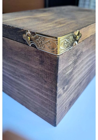 Dekoratif Kutu Kenarı 8 Adet Kutu Sandık Aksesuar Sarı