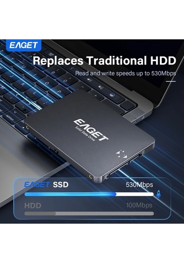 Xuweiwei Eaget 2.5" Sata Iıı Ssd 120gb Yüksek Hızlı Dahili Katı Hal Sürücüsü Pc Laptop İçin