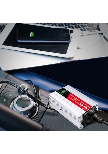 Maiyame 12v Dc'den 220v Ac'ye Çeviren 150w Araçlı Entegre Usb Girişli Inverter, Sigara Çakmaklı Ve 300w Zirve Gücü İle