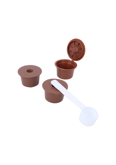 Fosenze Caffitaly İçin Yeniden Kullanılabilir Kahve Filtre Seti - Spor Ve Fırça Dahil, Sağlıklı Malzeme, Lezzetli Kahve İçin Uygun Kahverengi