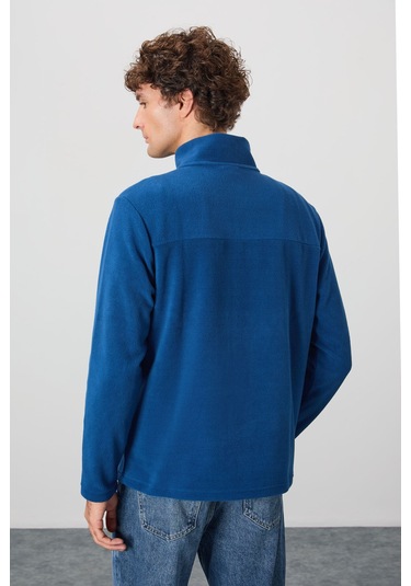 Tommy Life River Parlament Dik Yaka Erkek Polar Sweatshirt - 88310 Parlament