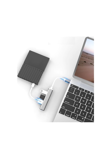Type C Usb 3.0 Hub 4 Port 3.0 Usb Type C Çoklayıcı Slim