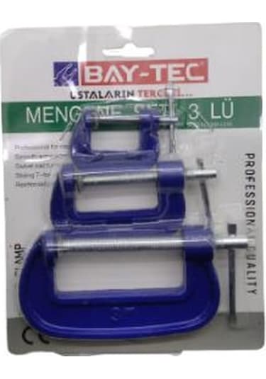 Bay-Tec Mk4255 Mini Sıkıştırma Mengene Seti Takımı 3'lü G Tipli