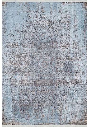 Vintage Efektli Mavi Otantik Halı - 1605ou