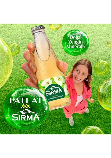 Sırma C Vitaminli Elma Aromalı Doğal Maden Suyu 200 Ml X 24 Adet