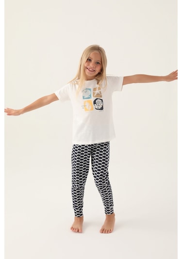 Arnetta Sea Shell Krem Kız Çocuk Pijama Takımı 5274-42708 Krem