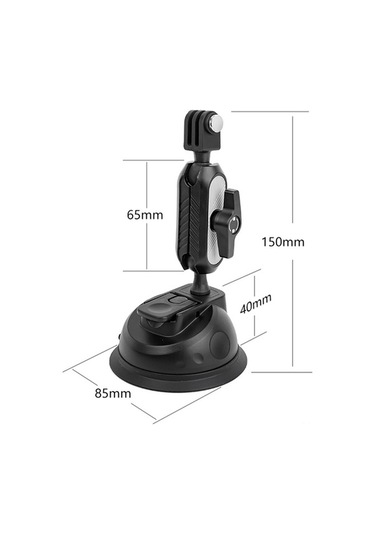 Moly Abs Plastik Araç Süspansiyonu: 360 Döner İki Toplu, Gümüş, 85mm, İphone/gopro/ınsta360/mirrorless Kamera Uyumlu