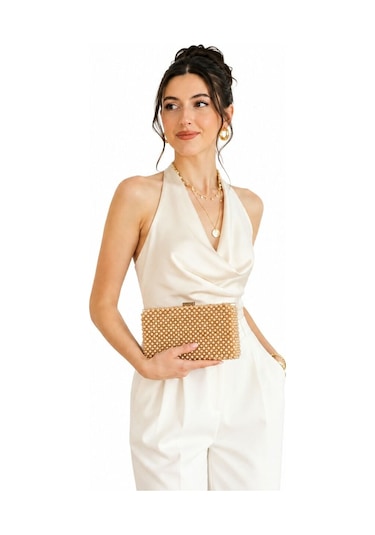 Atelier Emine Clutch Crema Çanta Çok Renkli