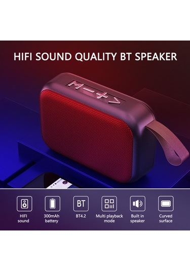 Ranyeek Taşınabilir Mini Bluetooth Hoparlör - Hıfı Ses Kalitesi, Kablosuz Konuşma, Tf/usb/fm Çoklu Çalma Modu