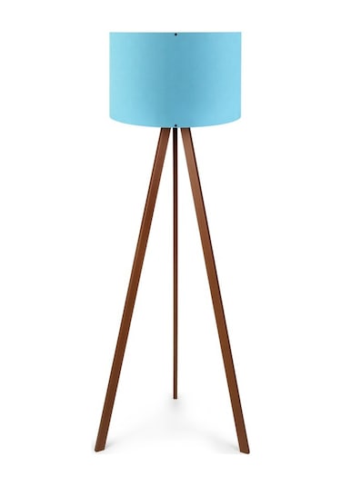 A&g Ahşap Tripod Lambader Kumaş Başlık Köşe Lambası Çok Renkli