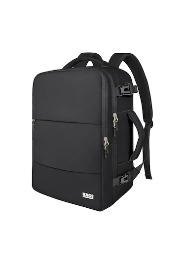 Haegs Laptop Sırt Çantası, Seyahat Çantası Hafif El Çantası Küçük Bavul Valiz, Uçak Onaylı Bagaj Çantası, Erkek Ve Bayan İçin, 15.6 İnç Notebook Dizüstü Bilgisayar Laptop Macbook Çantası, Siyah