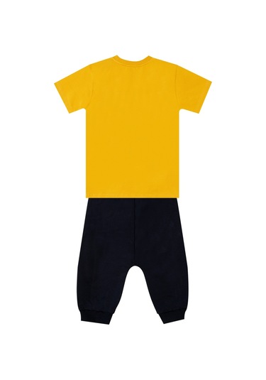 Denokids Mshb&g Arslan Erkek Çocuk T-shirt Kapri Şort Takım Çok Renkli