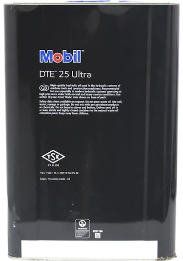 Mobil Dte 25 Ultra Iso Vg 46 Üstün Performanslı Hidrolik Yağı 16 L