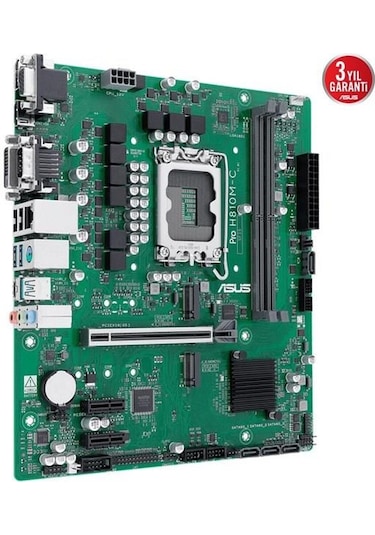 Asus Pro H810m-c Csm Ddr5 Hdmı-dp Typec Pcıe 5.0 1851p Matx Kurumsal Anakart