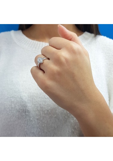 Lova Pırlanta Taşlı Markiz Susa Yüzük - 1070195