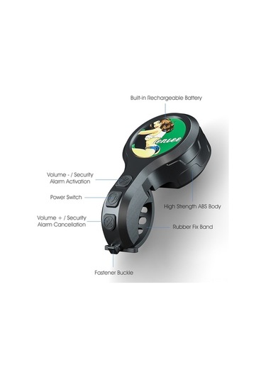 Artfulabode Yol Scooter Renkli Kornası Hırsızlığa Karşı Gidon Elektrikli Dağ Bisikletleri İçin Jv Çok Renkli