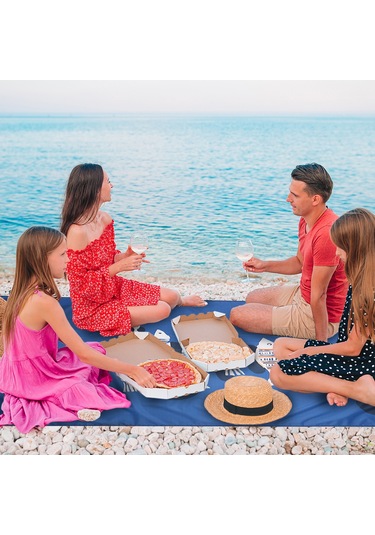 Neevoyu Deniz Kumaşı Balık Desenli 210t Polyester+tpu 1.4x2m L Boy Hafif Taşınabilir Çanta Dahil Çok Renkli