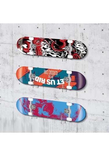 Sones 2 Çift Yx028-2 Kaykay Duvara Monteli Ekran Tutucu Şeffaf