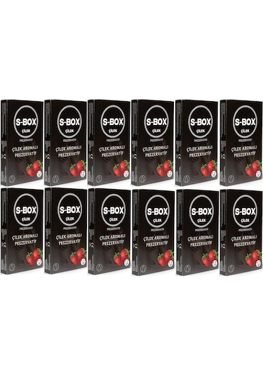 S-Box Çilek Aromalı Prezervatif 12'li x 12