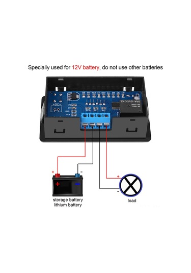 Ximistore9 12v Akü Aşırı Deşarj Koruması, Led Gösterge Ve Düğme Ayarı İle Otomatik Açma/kapatma Kontrolörü