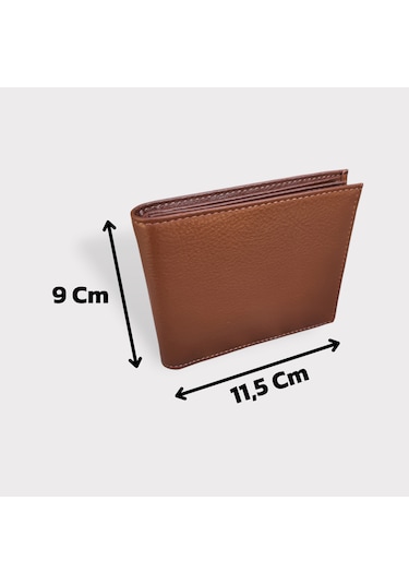 Gvnbag Hakiki Deri Erkek Yatay Taba Cüzdan Gvn-0135